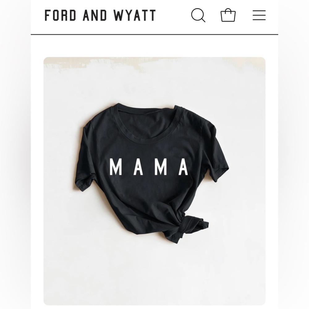 Ford & Wyatt MAMA Graphic Tee - Rust Brown with White Print - Picture 4 of 4